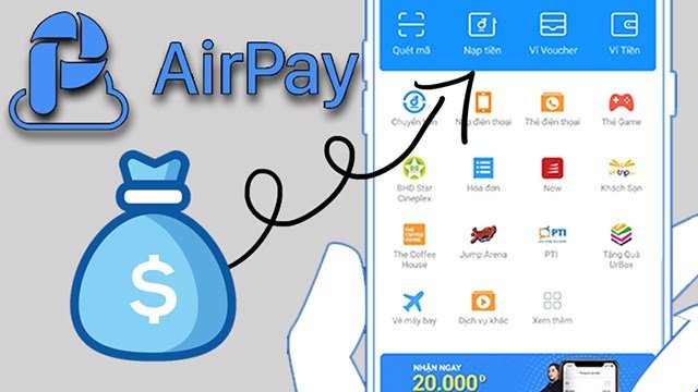 nạp tiền vào ví airpay